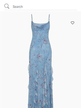 NWT Light Blue Floral Slip Maxi Dress